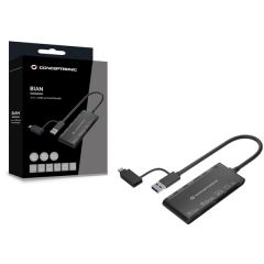 Conceptronic StreamVault BIAN03B lector de tarjeta USB 3.2 Gen 1 (3.1 Gen 1) Type-A Negro