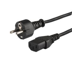 Savio CL-89 cable de transmisión Negro 1,2 m IEC C13 IEC Type E (3.4 mm, 3.1 mm)