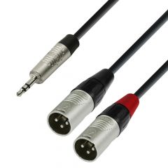 Cable JACK 3,5 ST A 2 XLR Macho 3m