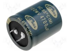 Condensador Electrolitico 4700uF 100Vdc Medidas 35x40mm 2pin