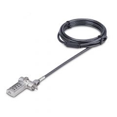 StarTech.com Cable de 2m Universal de Seguridad para Portátiles - Cable con Candado para Portátiles Compatible con Noble Wedge/Nano/K-Slot - Cerradura de Combinación - Anticorte - Antirrobo