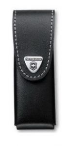 Funda de piel Victorinox para SwissTool Plus, color negro, cierre con velcro, con sujección para pasar por cinturón, 4.0833.L