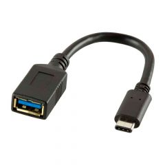 LogiLink USB C - USB A 0.15m cable USB 0,15 m USB 3.2 Gen 2 (3.1 Gen 2) Negro