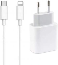 Apple - Adaptador de corriente USB‐C - Color Blanco (White) - (20 W, Cabeza Original) - Compatibilidad del cargador: Universal.
