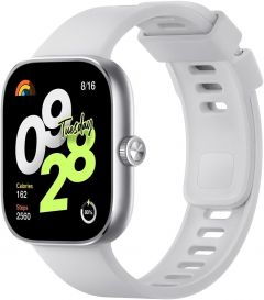 Smartwatch Xiaomi Redmi Watch 4 - Color Plata (Silver) | Llamadas Bluetooth, Pantalla AMOLED de 1,97”, Monitor de Frecuencia Cardíaca, Autonomía de hasta 18 días. Versión global.