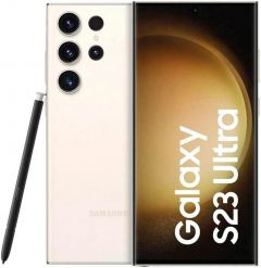 Teléfono Samsung Galaxy S23 Ultra (S918) 5G. Color Crema (Cream). 256 GB de Memoria Interna, 8 GB de RAM. Dual Sim. Pantalla Dynamic AMOLED 2X de 6,8''. Cámara principal de 200 MP. Smartphone libre.