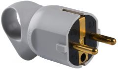 Enchufe para usos profesionales con anillo tirador, 3680 W, 230 V, Color Gris - legrand 050192 - Clavija 2P+T - 16 A con anillo tirador - Bases y clavijas móviles.