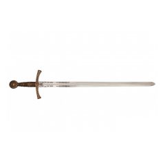 Espada medieval de Francia Siglo XIV, 98 cm de largo, 1.548 gramos de peso, fabricada de metal, fiel reproducción, Denix 5203
