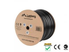 Lanberg LCU5-21CU-0305-BK cable de red Negro 305 m Cat5e U/UTP (UTP)