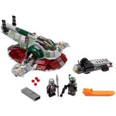LEGO 75312 Star Wars Nave Estelar de Boba Fett, Juguete de Construcción para Niños a Partir de 9 Años, Modelo Mandalorian con 2 Minifiguras