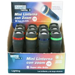 Mini Linterna LED 1W con zoom Electro DH Alto Brillo. 60.369 8430552141432