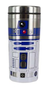 Paladone- R2-D2 Taza de viaje de acero cepillado -Producto oficial de Star Wars