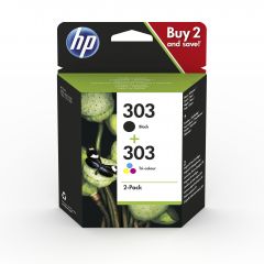 HP Paquete de 2 cartuchos de tinta Original 303 negro/tricolor