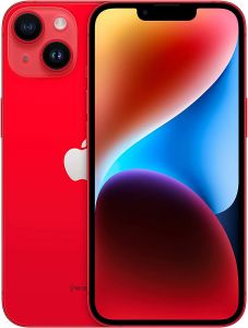 Teléfono Apple Iphone 14, Color Rojo (Red), 256 GB de Memoria Interna, 6 GB de RAM, Pantalla OLED de 6,1". Cámara dual de 12 Mpx. Carga inalámbrica de hasta 15 W. Smartphone completamente libre.
