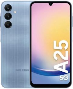 Teléfono Samsung Galaxy A25 5g (A256). Color Azul (Blue). 128 GB de Memoria Interna, 6 GB de RAM. Dual Sim. Pantalla de 6,5". Triple Cámara trasera de 50+8+2 MP. Smartphone completamente libre.