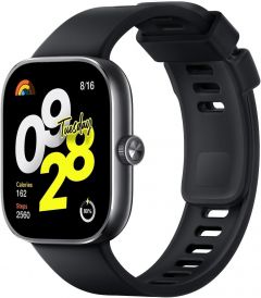 Smartwatch Xiaomi Redmi Watch 4 - Color Negro (Black) | Llamadas Bluetooth, Pantalla AMOLED de 1,97”, Monitor de Frecuencia Cardíaca, Autonomía de hasta 18 días. Versión global.