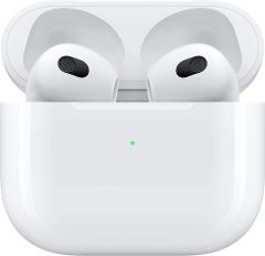 Apple AirPods (3.ª generación) Color Blanco (White), Auriculares con Estuche de Carga Lightning (2022). Auriculares Inalámbricos, Bluetooth, Chip H1, Siri.