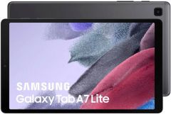Tablet Samsung Galaxy Tab A7 Lite (T220n)  Banda WiFi. Color Gris (Grey) 64 GB de Memoria Interna, 4 GB de RAM. Pantalla TFT, In Cell Touch LCD de 8,7". Cámara Principal de 8 MP y Frontal de 2 MP.