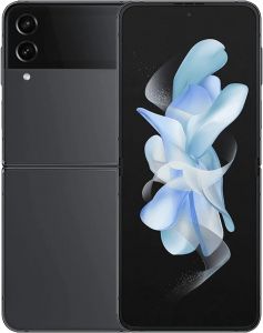 Teléfono Samsung Galaxy Z Flip4 (F721b) 5g. Color Gris Grafito (Graphite). 128 GB de Memoria Interna, 8 GB de RAM, Dual Sim. Pantalla FHD+ de 6.7". Cámara de 12 MP. Smartphone completamente libre. 