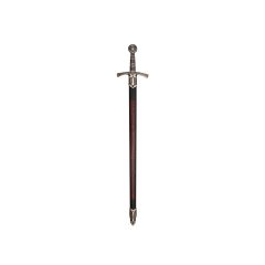 Reproducción Espada medieval de Francia del siglo XIV, fabricada de metal, empuñadura con forma de cruz, arma decorativa sin filo