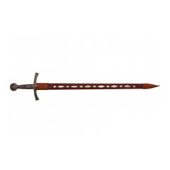 Espada medieval de Francia del Siglo XIV, hecha de metal, longitud 102 cm, peso 1.709 gramos, Denix 6202