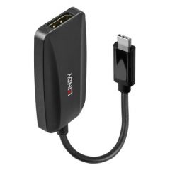 Lindy 43337 adaptador de cable de vídeo 0,13 m USB Tipo C DisplayPort Negro