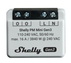 Shelly PM Mini Gen3 interruptor eléctrico Interruptor inteligente 1P Gris