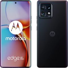 Teléfono Motorola (Xt2301-4) Moto Edge 40 Pro 5g. Color Negro (Interstellar Black). 256 GB de Memoria Interna, 12 GB de RAM. Pantalla pOLED FHD+ de 6,67". Cámara principal de 50 MP. Smartphone libre.