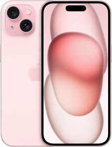 Teléfono Apple Iphone 15. Color Rosa (Pink). 6 GB de RAM. 128 GB de Memoria Interna, Pantalla Super Retina XDR OLED de 6,1''. Cámara principal de 48 MP. Smartphone completamente libre.