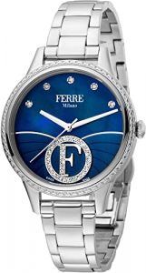 Reloj Ferrè Milano FM1L167M0061 Acero Inoxidable correa color: Metálico Dial Azul Analógico Mujer