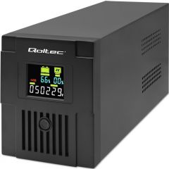 Qoltec 53770 sistema de alimentación ininterrumpida (UPS) Línea interactiva 1,5 kVA 900 W 2 salidas AC