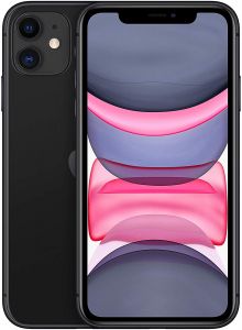 Teléfono Apple iPhone 11, Color Negro (Black), 4 GB de RAM, 64 GB de Memoria Interna, Pantalla LCD Liquid Retina HD de 6,1". Cámara de 12 MP y Vídeo 4K. - Nuevo Smartphone completamente libre.