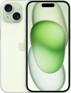 Teléfono Apple Iphone 15. Color Verde (Green). 6 GB de RAM. 128 GB de Memoria Interna. Pantalla Super Retina XDR OLED de 6,1''. Cámara principal de 48 MP. Smartphone completamente libre.