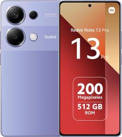 Teléfono Xiaomi Redmi Note 13 Pro 5g. Color Púrpura (Purple). 512 GB de Memoria, 12 GB de RAM. Dual Sim. Pantalla AMOLED de 6,67". Cámara gran angular de 200 MP. Versión Global. Smartphone libre.