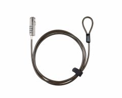 TooQ Cable de Seguridad Tipo NANO con Combinación para Portátiles 1.5 metros, Gris Oscuro