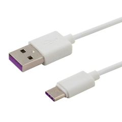 Savio CL-126 cable USB 1 m USB 2.0 USB C USB A Blanco