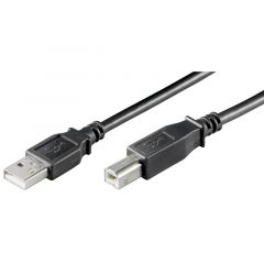 Cable USB 2.0 A A USB B 1mts NEGRO