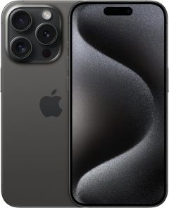 Teléfono Apple Iphone 15 Pro. Color Titanio Negro (Black Titanium). 8 GB de RAM. 256 GB de Memoria Interna, Pantalla Super Retina XDR de 6,1". Cámara Principal de 48 MP. Smartphone completamente libre