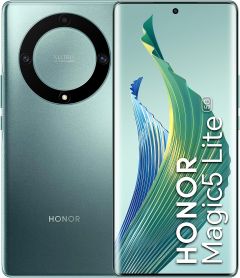 Teléfono Honor Magic 5 Lite 5G, Color Verde (Green). 256 GB de Memoria, 8 GB RAM, Pantalla AMOLED Curva de 6,67”, Cámara Triple de 64MP, Batería Larga duración de 5100 mAh, Dual SIM. Smartphone libre.