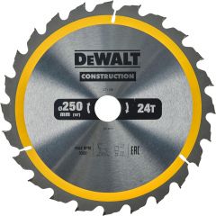 DEWALT DT1956-QZ - Hoja para sierra circular estacionaría 250x30mm 24D ATB +10º