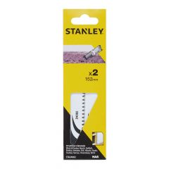 Stanley STA24082-XJ hoja de sierra de calar, de sierra de marquetería y de sierra recíproca Hoja de sierra de sable Acero de alta aleación (HAS) 2 pieza(s)
