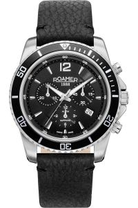 Reloj de pulsera Roamer Nautic Chrono 100 - 862837-41-55-02 correa color: Negro Dial Negro Hombre