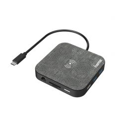 Hama 00200134 base para portátil y replicador de puertos USB 3.2 Gen 1 (3.1 Gen 1) Type-C Negro, Gris