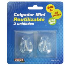 Colgador mini reutilizable, sin adhesivos 92.407 Electro Dh 8430552146451