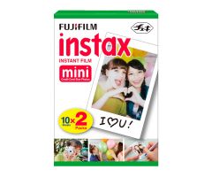 Fujifilm instax mini pack de 2x10 peliculas de fotos instantaneas - validas para todas las camaras mini de instax - formato de impresion (tamaño de la imagen: 46x62mm)