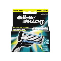 Gillette Mach 3 hojilla de afeitar 4 pieza(s) Hombres