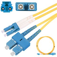 Extralink EX.1742 cable de fibra optica 1 m SC LC FTTH G.657.A1 Amarillo