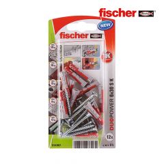 Fischer 534997 tornillo de anclaje y taco 12 pieza(s) Set de tornillos y anclajes 30 mm