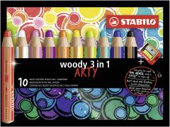 STABILO woody 3 in 1 Multicolor 10 pieza(s)