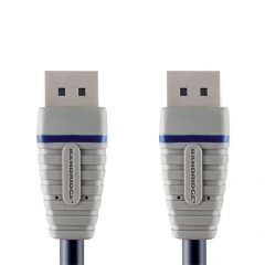 Bandridge Cable DisplayPort macho - macho de 2 metros, color azul, resolución máxima 1080P, exterior de PVC